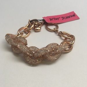 Betsy Johnson Rose Gold chain bracelet